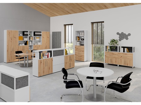 Beispiel eines eingriteten Büros mit dem FlexWall System